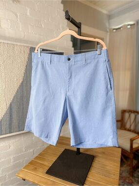 Callaway Blue and White Micro Gridline Shorts